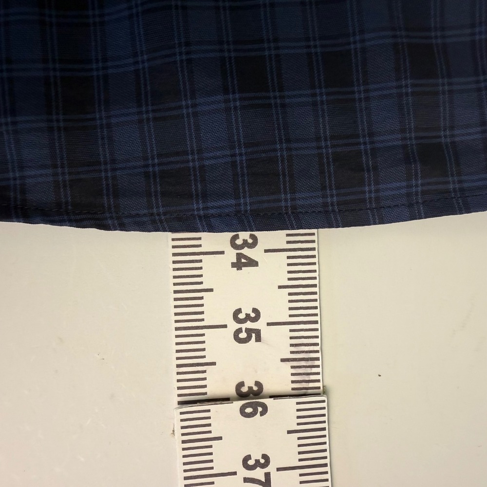 UNTUCKit Mens 3XL Shirt Beresan Blue Plaid Button Down Regular Fit Long Sleeve - Picture 10 of 13